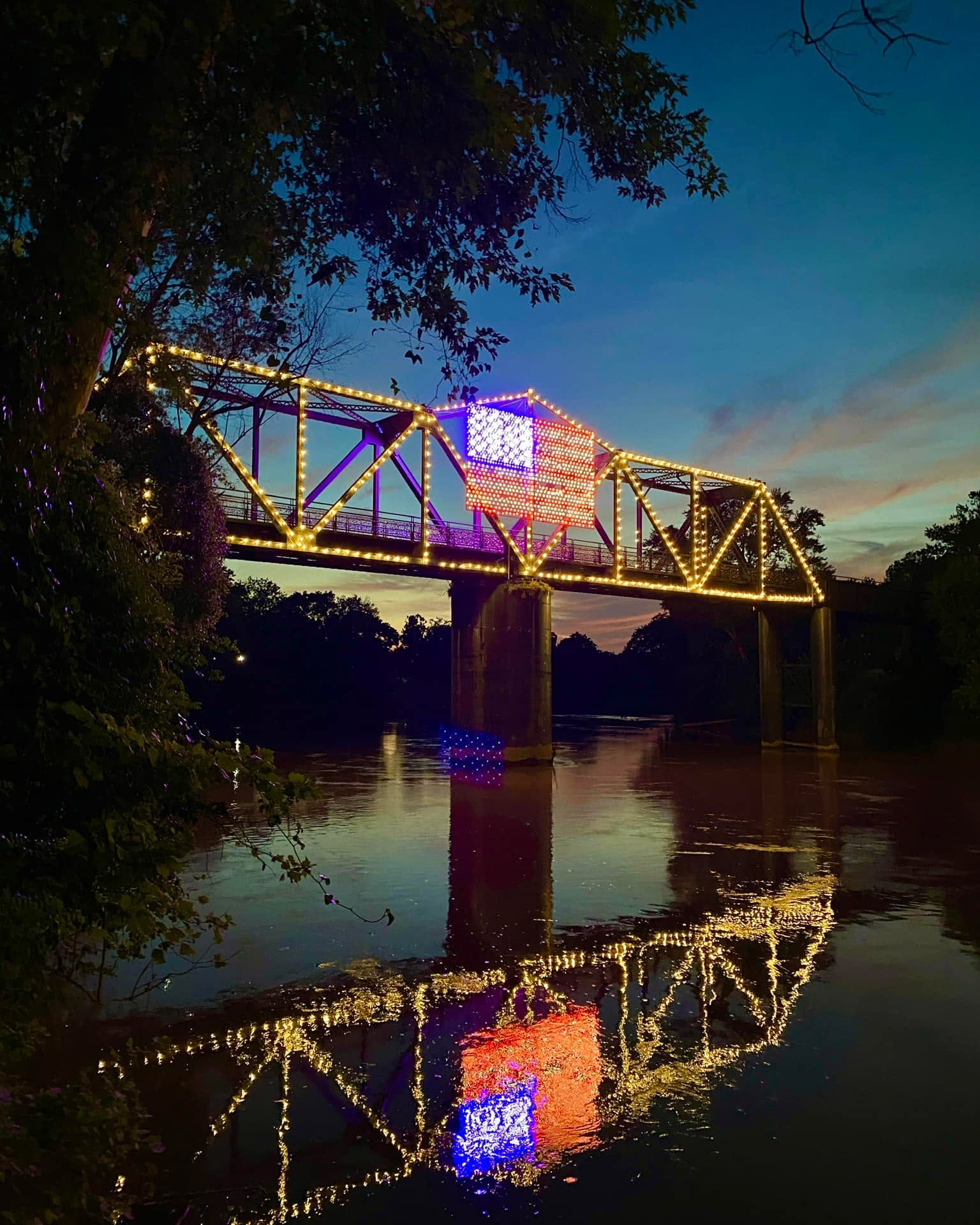 Robert Redden Footbridge at night